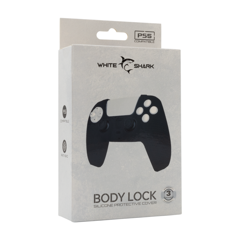 White Shark PS5 SILICONE CASE PS5-541 BODY LOCK Crni - Slika 2