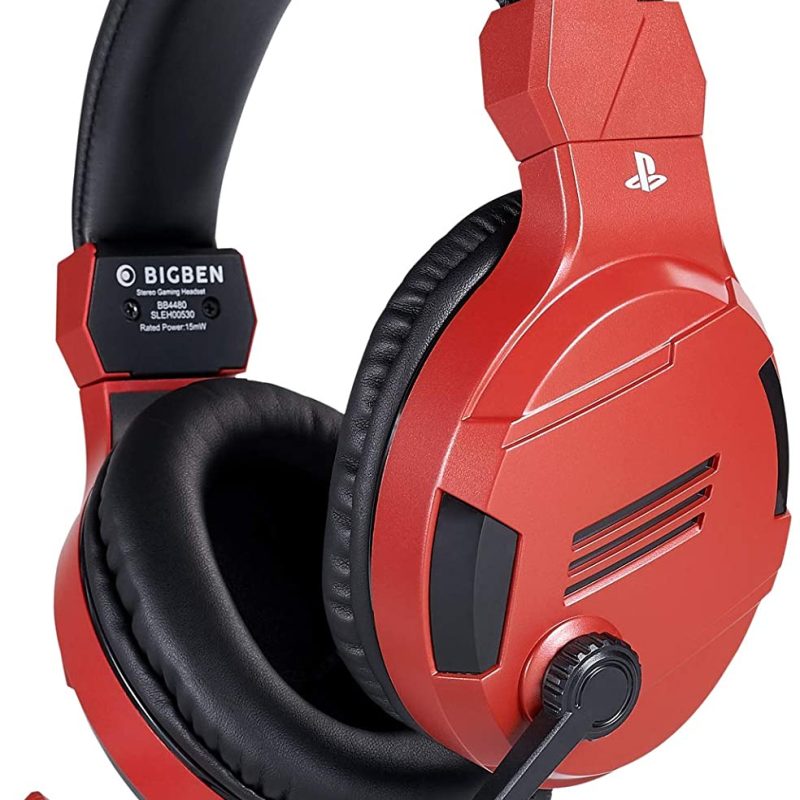 BIGBEN PS4 WIRED STEREO GAMING HEADSET V3 RED