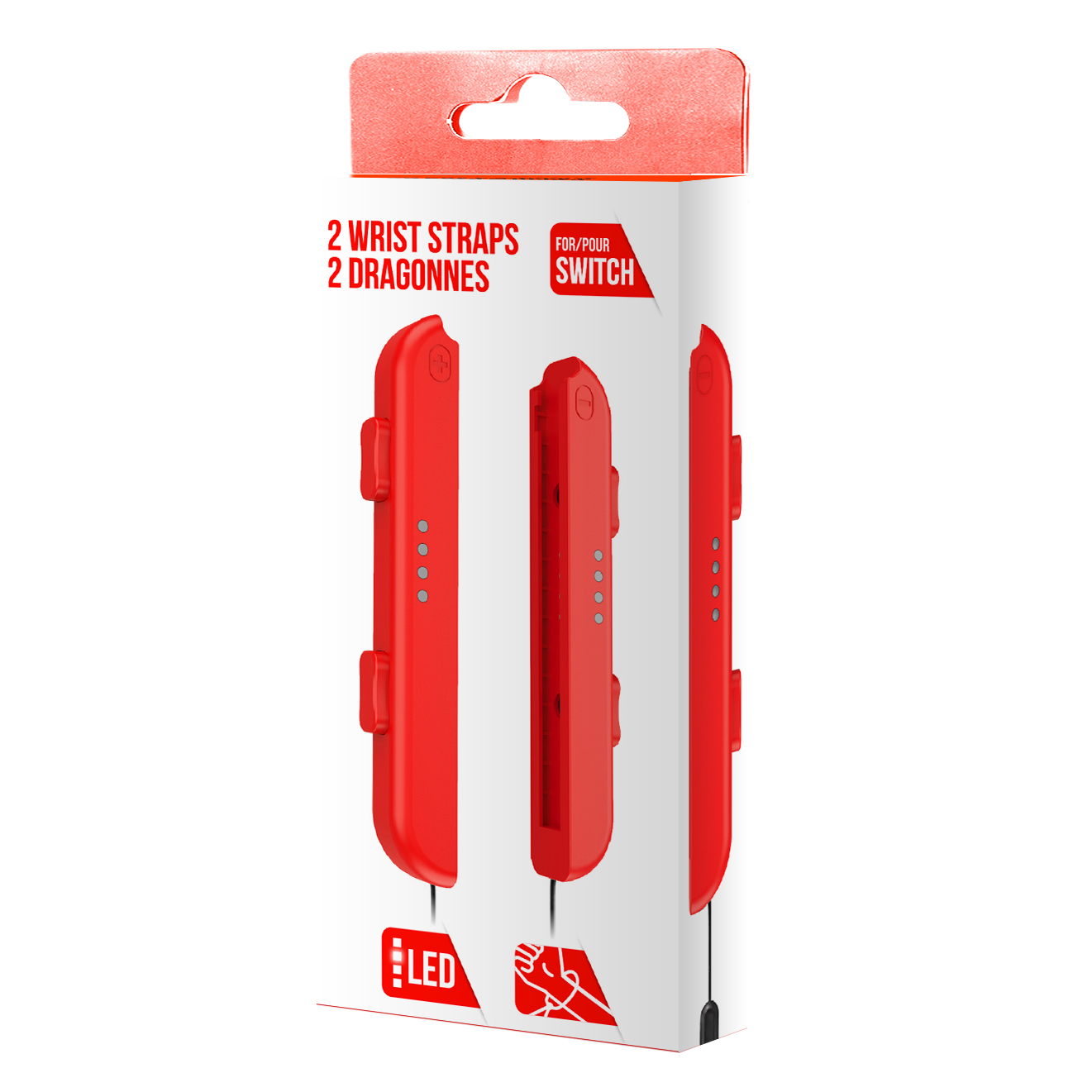 F&G JOY-CON HAND WRIST STRAP - 1 PAIR RED - Slika 3