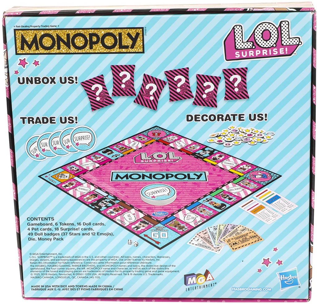 HASBRO GAMING- MONOPOLY LOL SURPRISE EDITION BOARD GAME - Slika 4