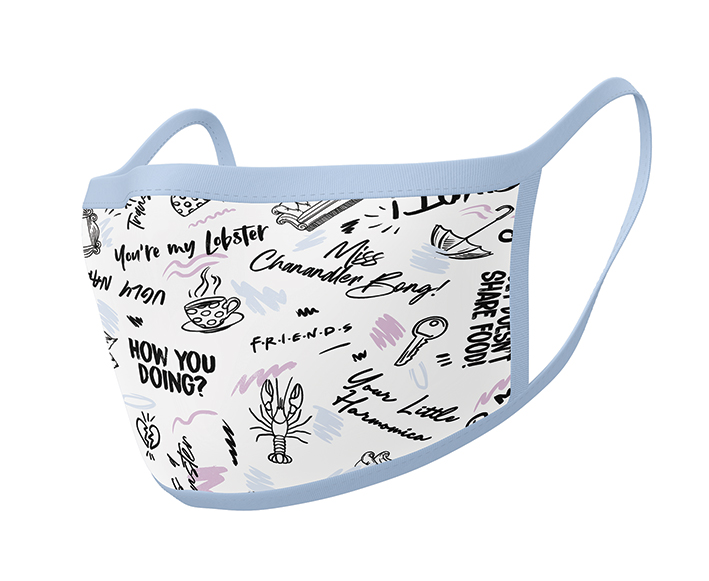 PYRAMID FRIENDS (PHRASES) FACE MASK 2 PACK