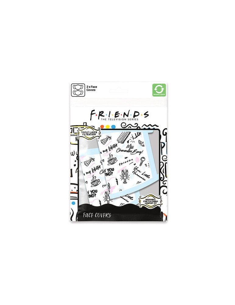 PYRAMID FRIENDS (PHRASES) FACE MASK 2 PACK - Slika 2