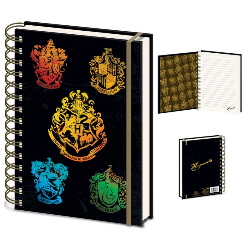 PYRAMID HARRY POTTER (COLOURFUL CREST DARK) A5 WIRO NOTEBOOK