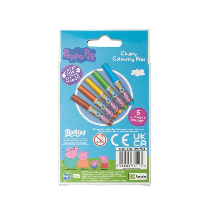 BLUE SKY PEPPA PIG PEN SET - CHUNKY FELT TIPS - Slika 3