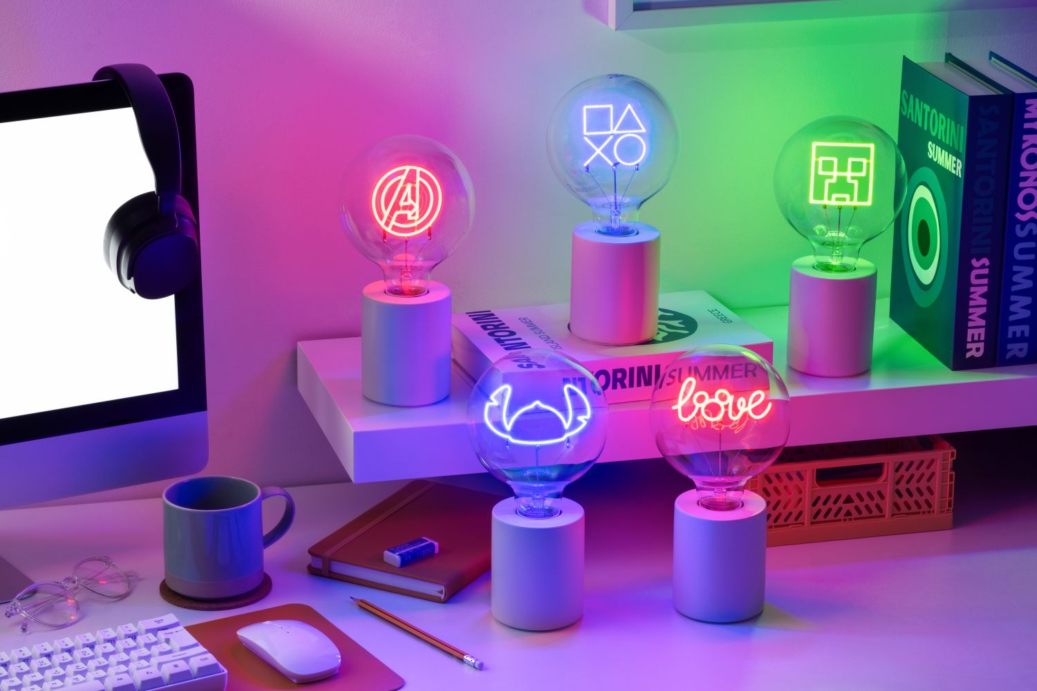 PALADONE Minecraft Creeper LED Neon Bulb Lamp - Slika 4