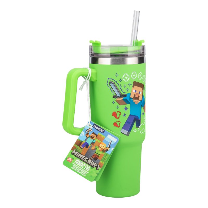 PALADONE Minecraft Green Multiway XL Travel Cup Straw