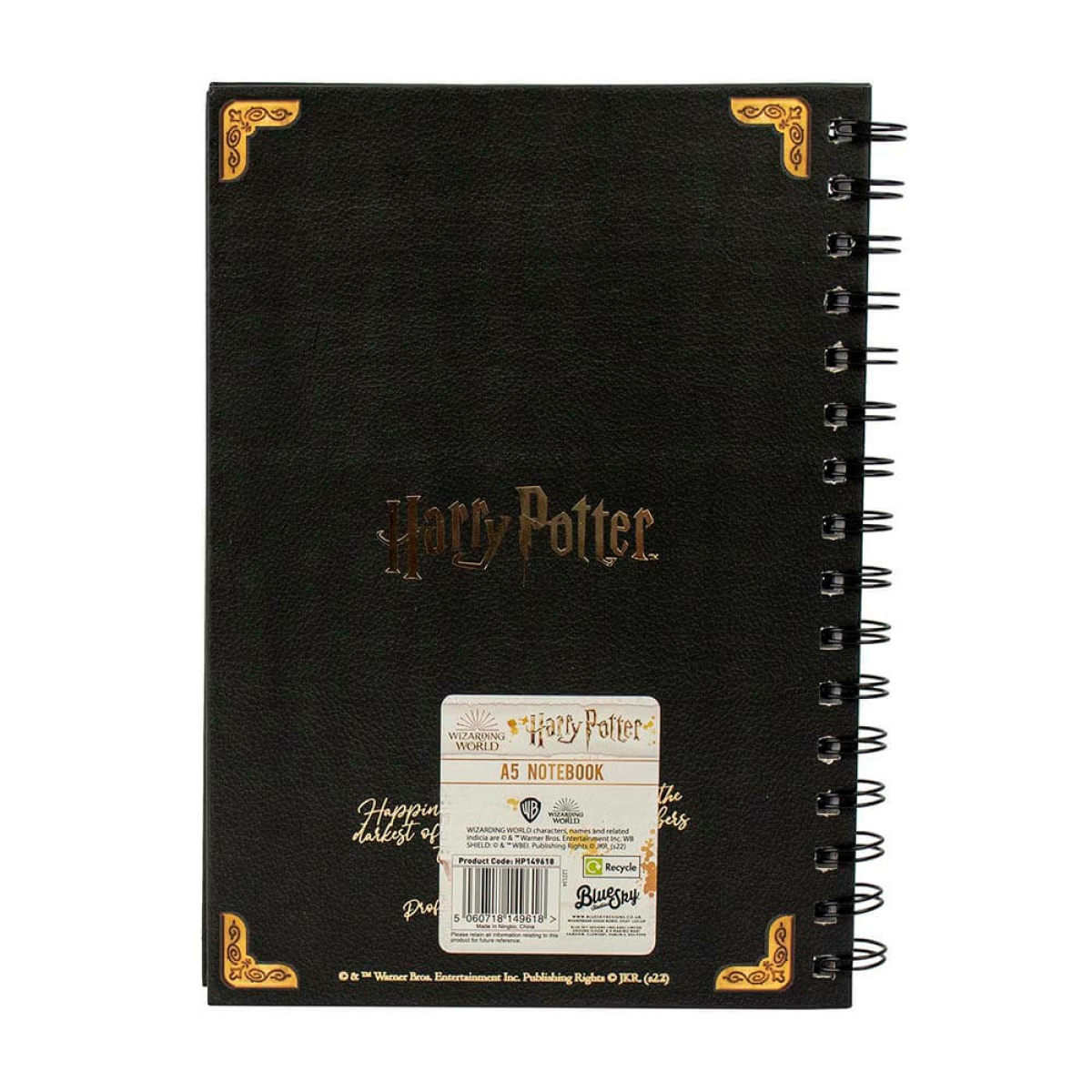 BLUE SKY HARRY POTTER A5 WIRO NOTEBOOK - HOGWARTS SHIELD - Slika 3