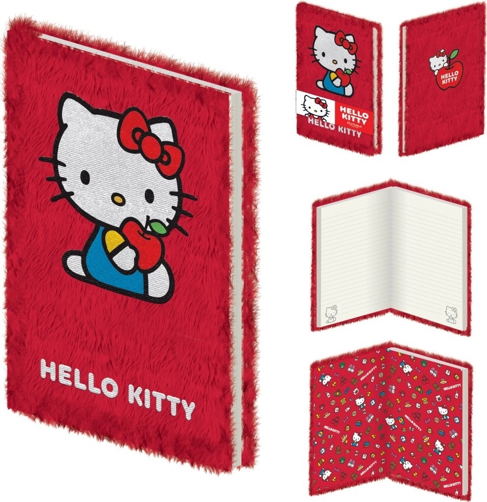 PYRAMID HELLO KITTY A5 PLUSH NOTEBOOK CASEBOUND - Slika 2
