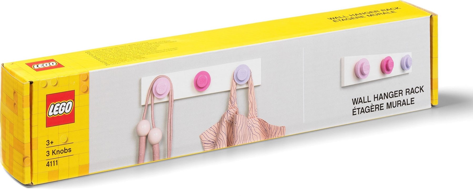 LEGO WALL HANGER RACK PINK - DARKPINK - LILAC - Slika 4