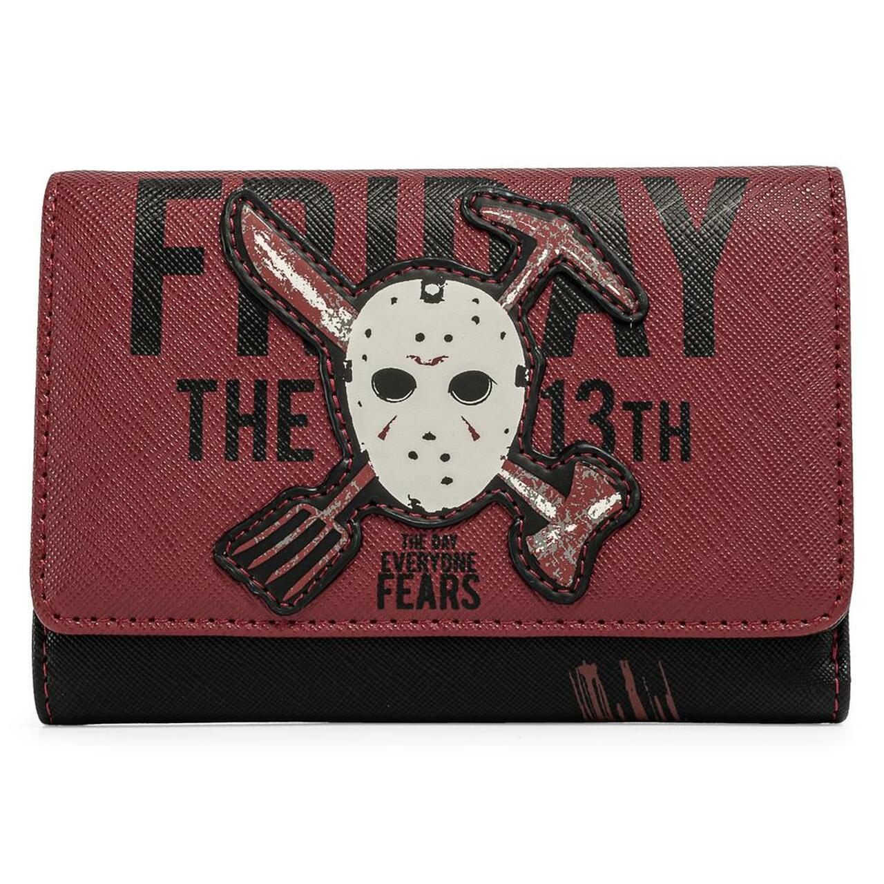 LOUNGEFLY FRIDAY THE 13TH JASON MASK TRI-FOLD WALLET
