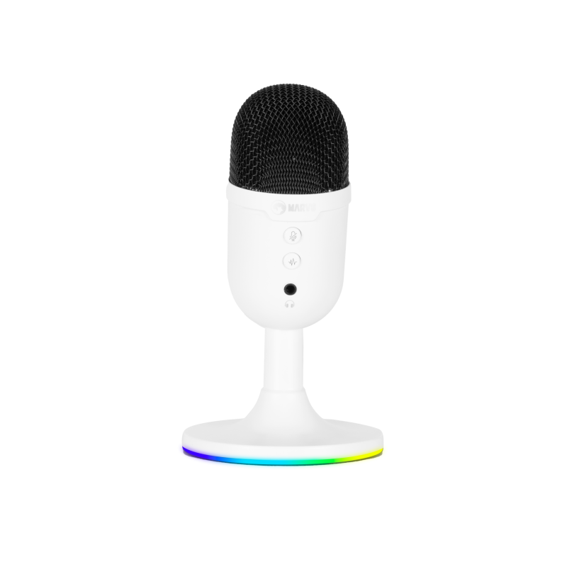 MARVO MIC-06 WH WIRED MICROPHONE RGB WHITE