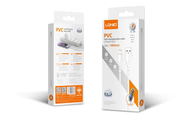 LDNIO CHARGING DATA CABLE (A-C) 25W 1M TYPE-C WHITE LS841_C - Slika 7