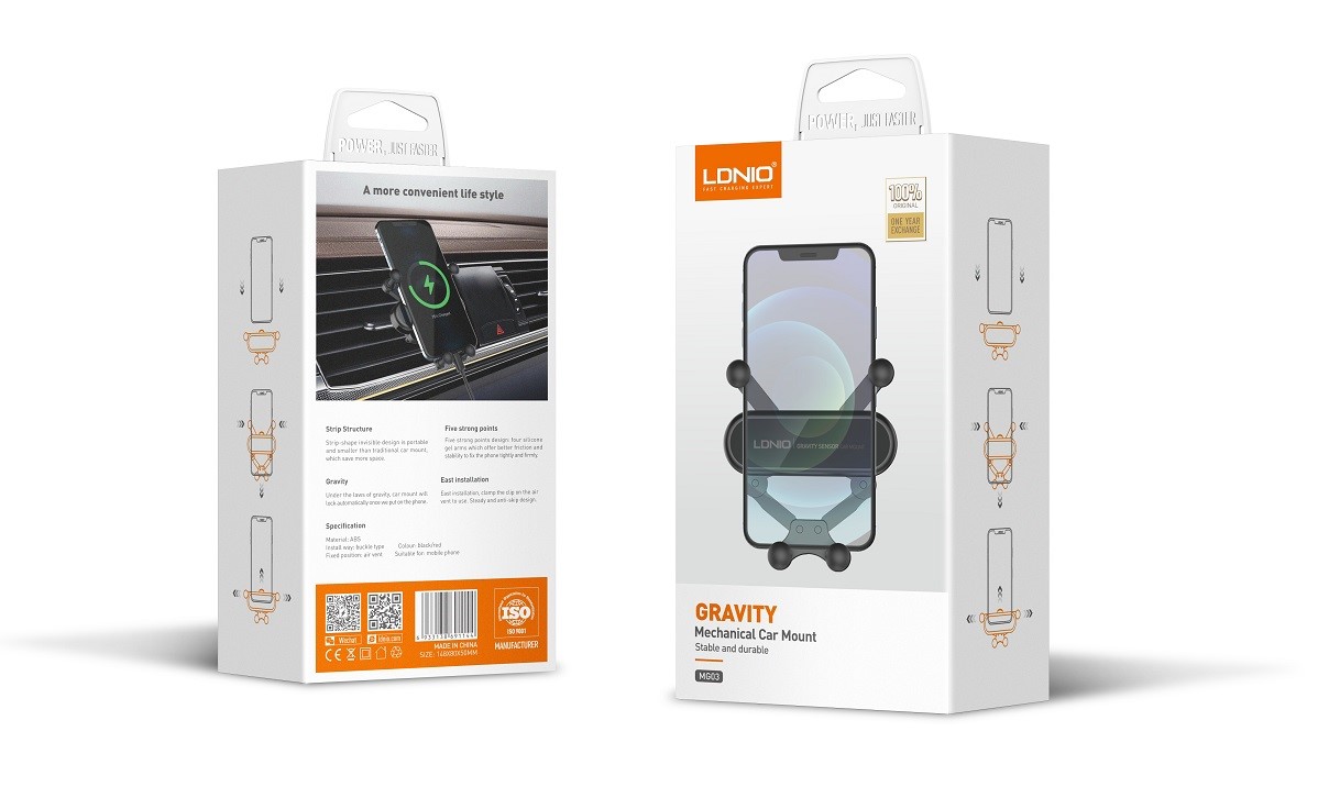 LDNIO MOBILE PHONE GRAVITY HOLDER FOR CAR MG03 - Slika 7