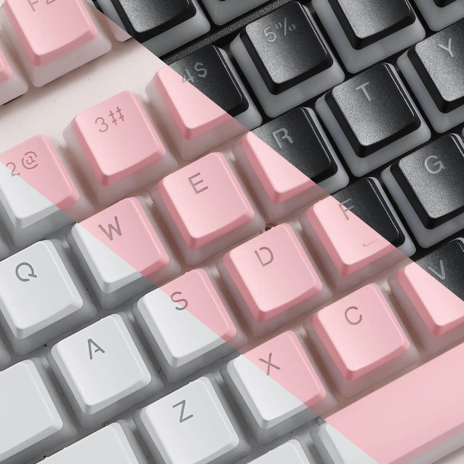PUDDING KEYCAPS - REDRAGON SCARAB A130 PINK, DOUBLE SHORT, PBT - Slika 3