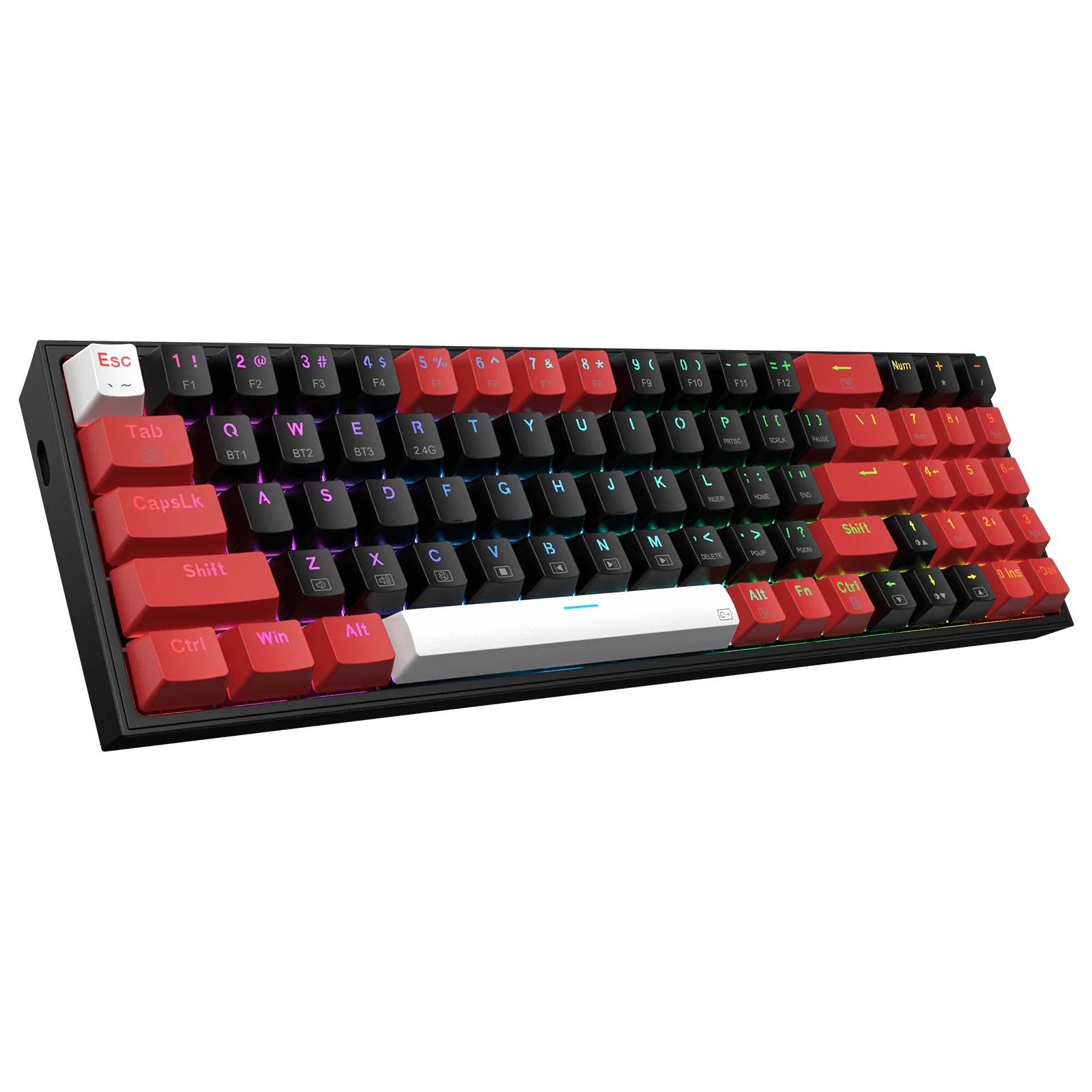 KEYBOARD - REDRAGON POLLUX K628RGB PRO WIRED/WIRELESS/BT MECHANICAL RED SWITCH - Slika 4
