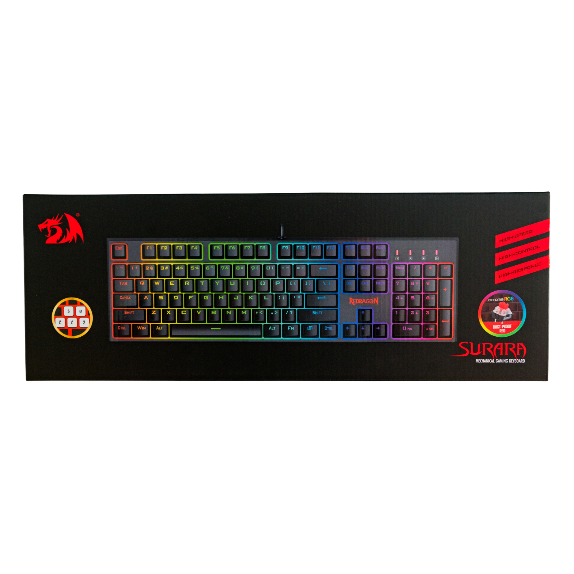 KEYBOARD - REDRAGON SURARA K582 RGB MECHANICAL SLO/CRO LAYOUT - Slika 6