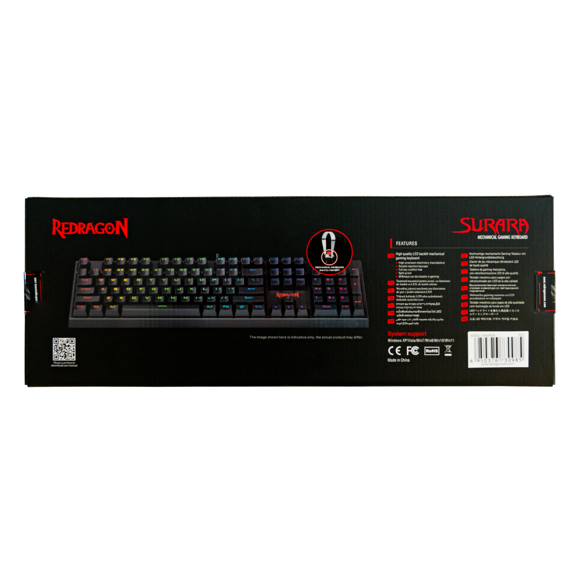 KEYBOARD - REDRAGON SURARA K582 RGB MECHANICAL SLO/CRO LAYOUT - Slika 7