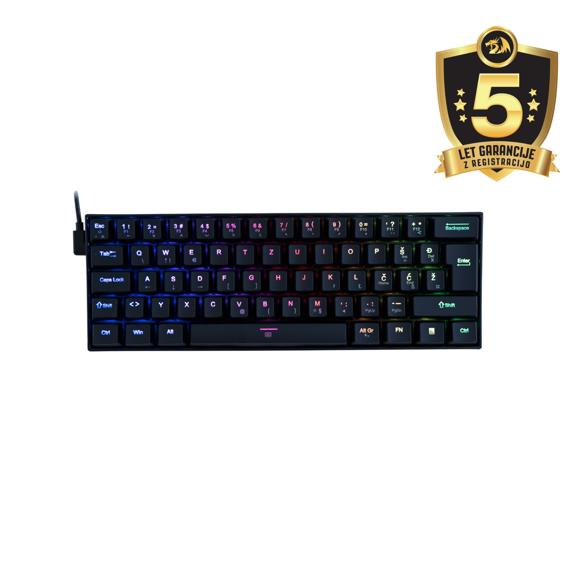 KEYBOARD - REDRAGON DRAGONBORN K630 RGB MECHANICAL SLO/CRO LAYOUT