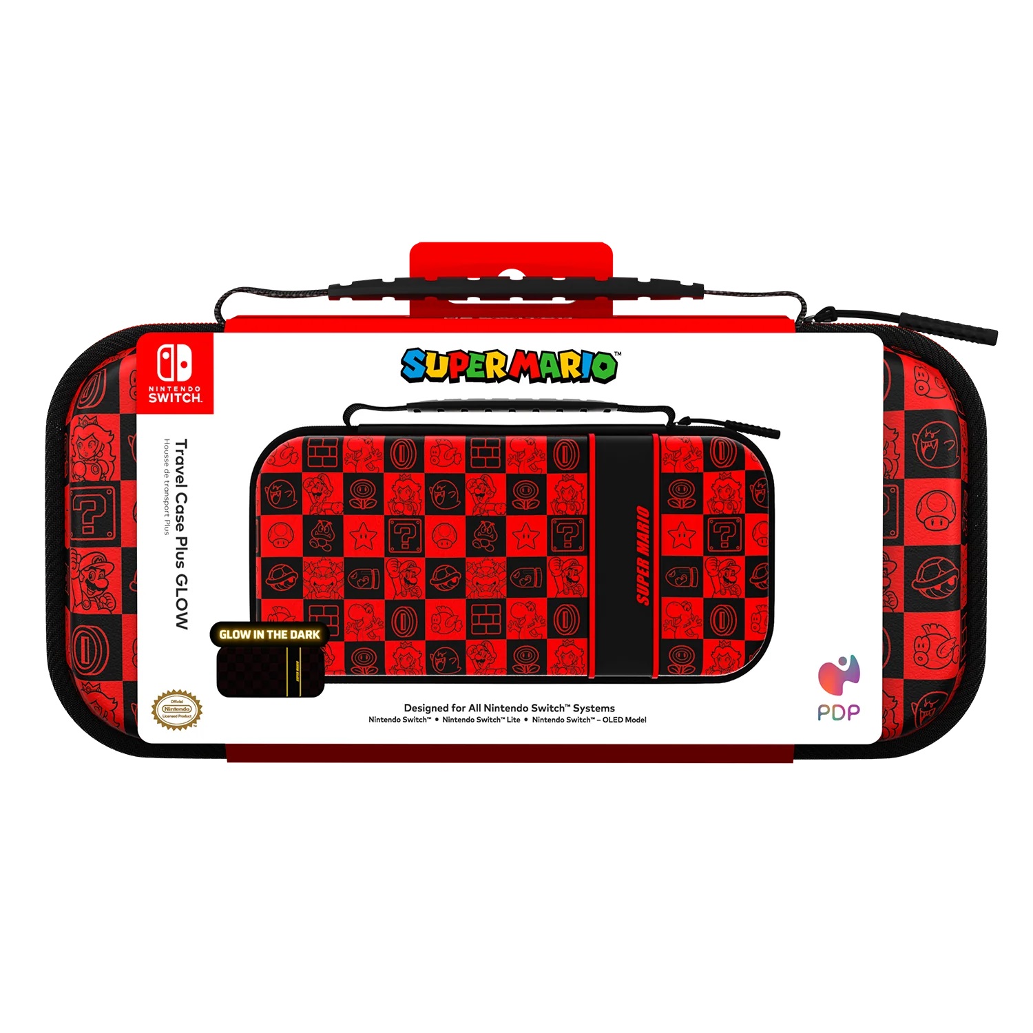 PDP SWITCH TRAVEL CASE PLUS - MARIO ICON GLOW IN THE DARK - Slika 6