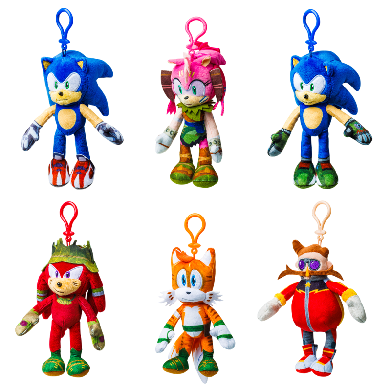 PMI Sonic Prime clip on plush keychain