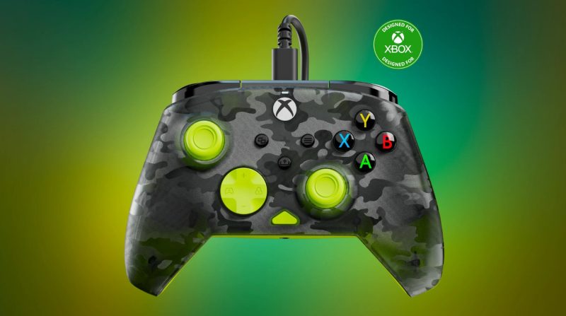 TURTLE BEACH XBOX WIRED REMATCH CONTROLLER GHOST CAMO BLACK/YELLOW