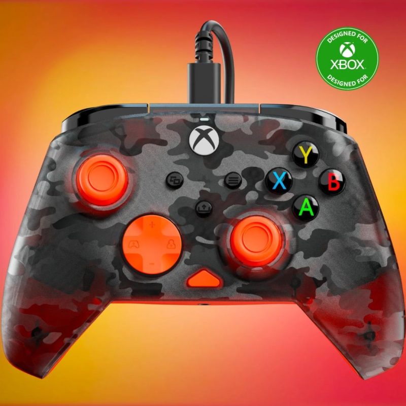 TURTLE BEACH XBOX WIRED REMATCH CONTROLLER GHOST CAMO BLACK/ORANGE