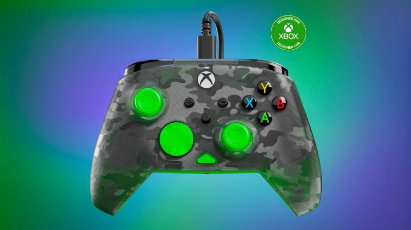 TURTLE BEACH XBOX WIRED REMATCH CONTROLLER GHOST CAMO BLACK/GREEN