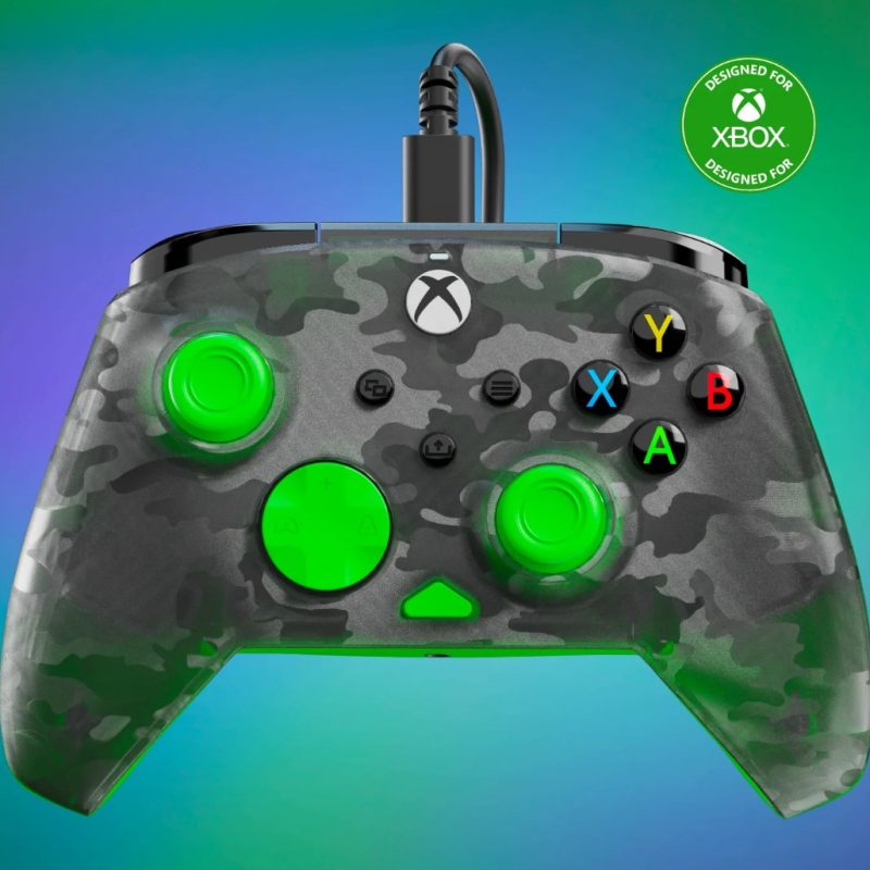 TURTLE BEACH XBOX WIRED REMATCH CONTROLLER GHOST CAMO BLACK/GREEN