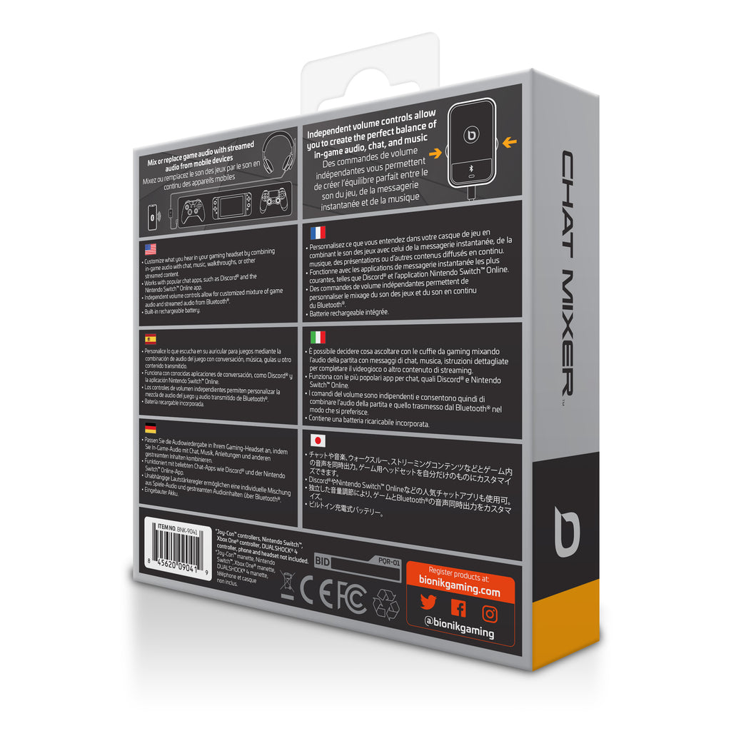 BIONIK CHAT MIXER FOR NINTENDO SWITCH, SWITCH LITE, PS5, PS4, XBOX X/S & ONE - Slika 4