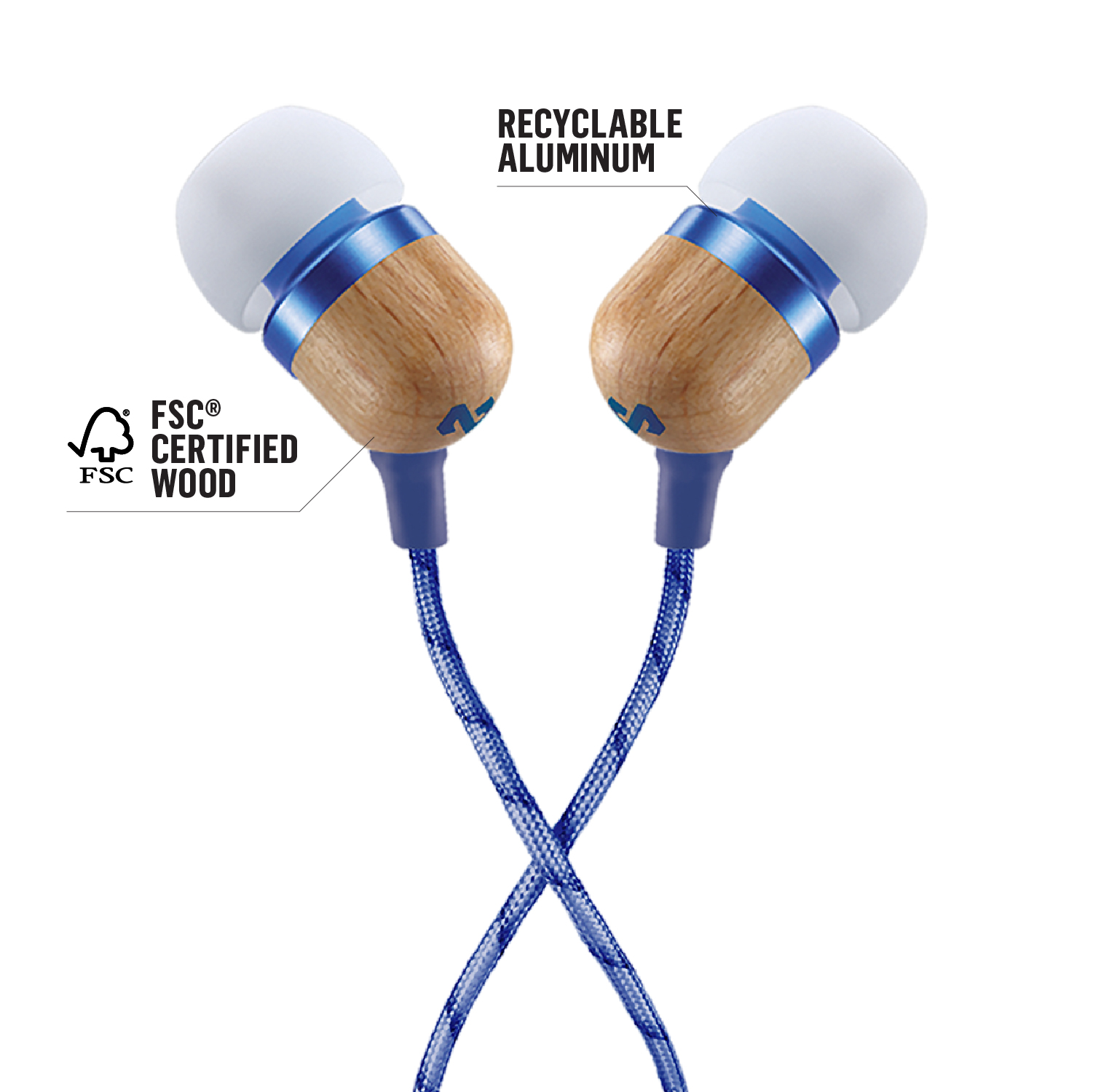 HOUSE OF MARLEY SMILE JAMAICA DENIM IN-EAR HEADPHONES - Slika 7