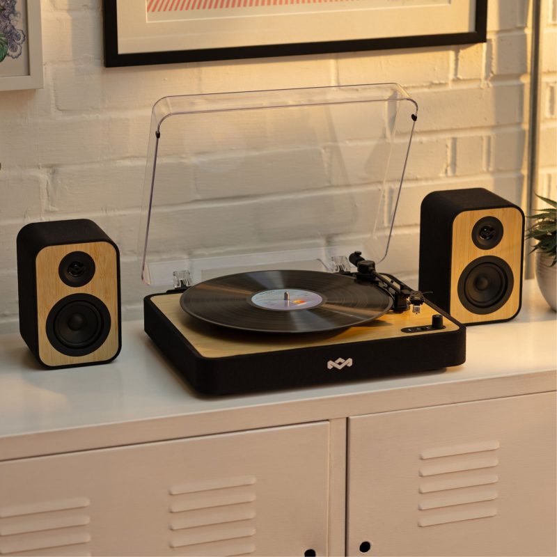 HOUSE OF MARLEY REVOLUTION BT TURNTABLE WITH SPEAKERS SIGNATURE BLACK - Slika 3