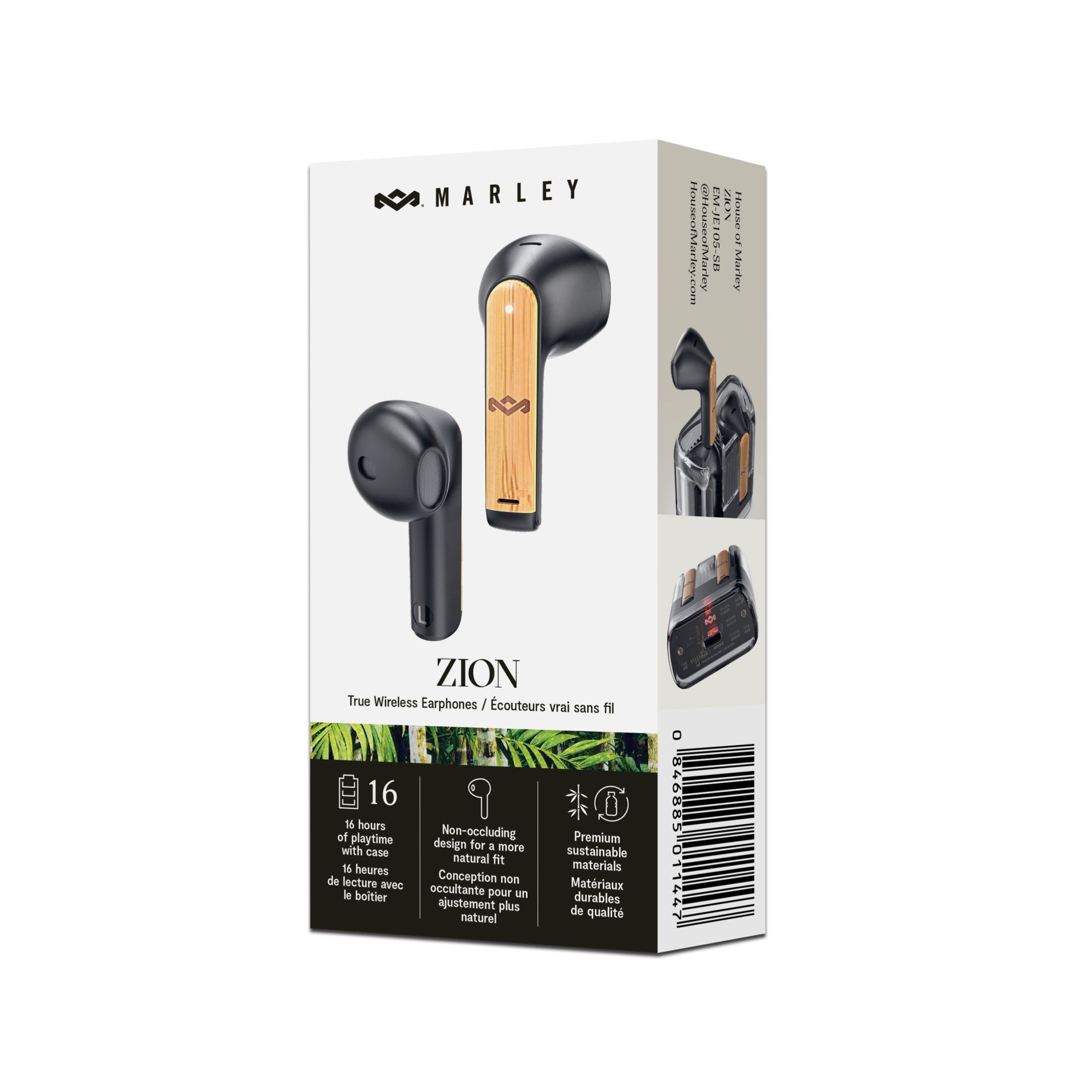 HOUSE OF MARLEY ZION TWS EARPHONES SIGNATURE BLACK - Slika 4