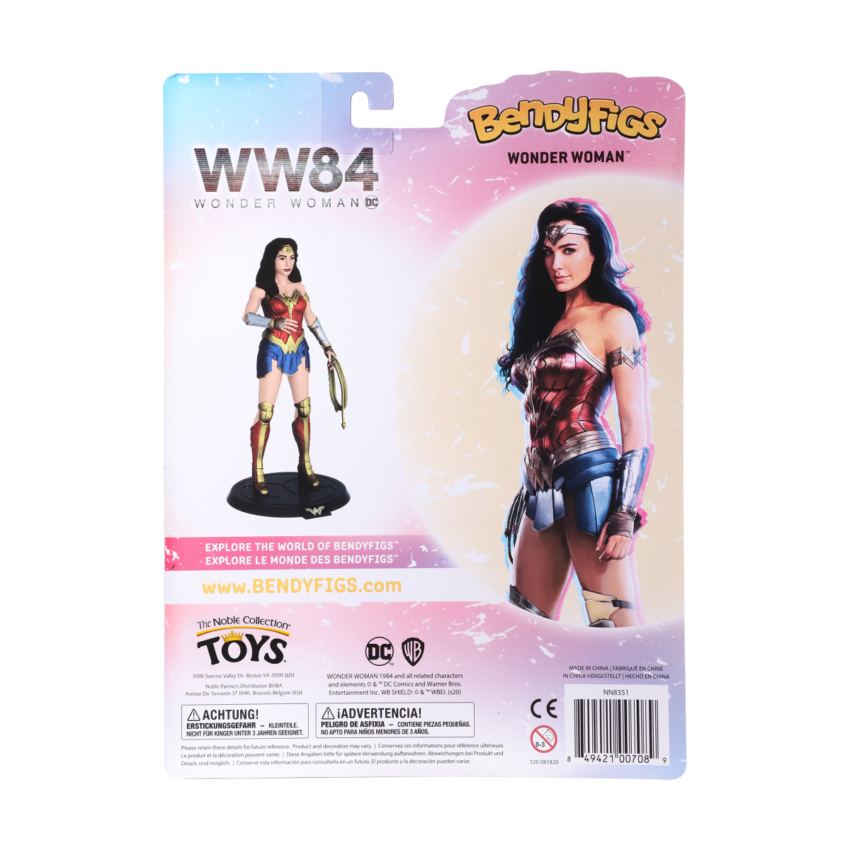 NOBLE COLLECTION Bendyfigs DC WW84 Wonder Woman (Classic Outfit) Figurine - Slika 7