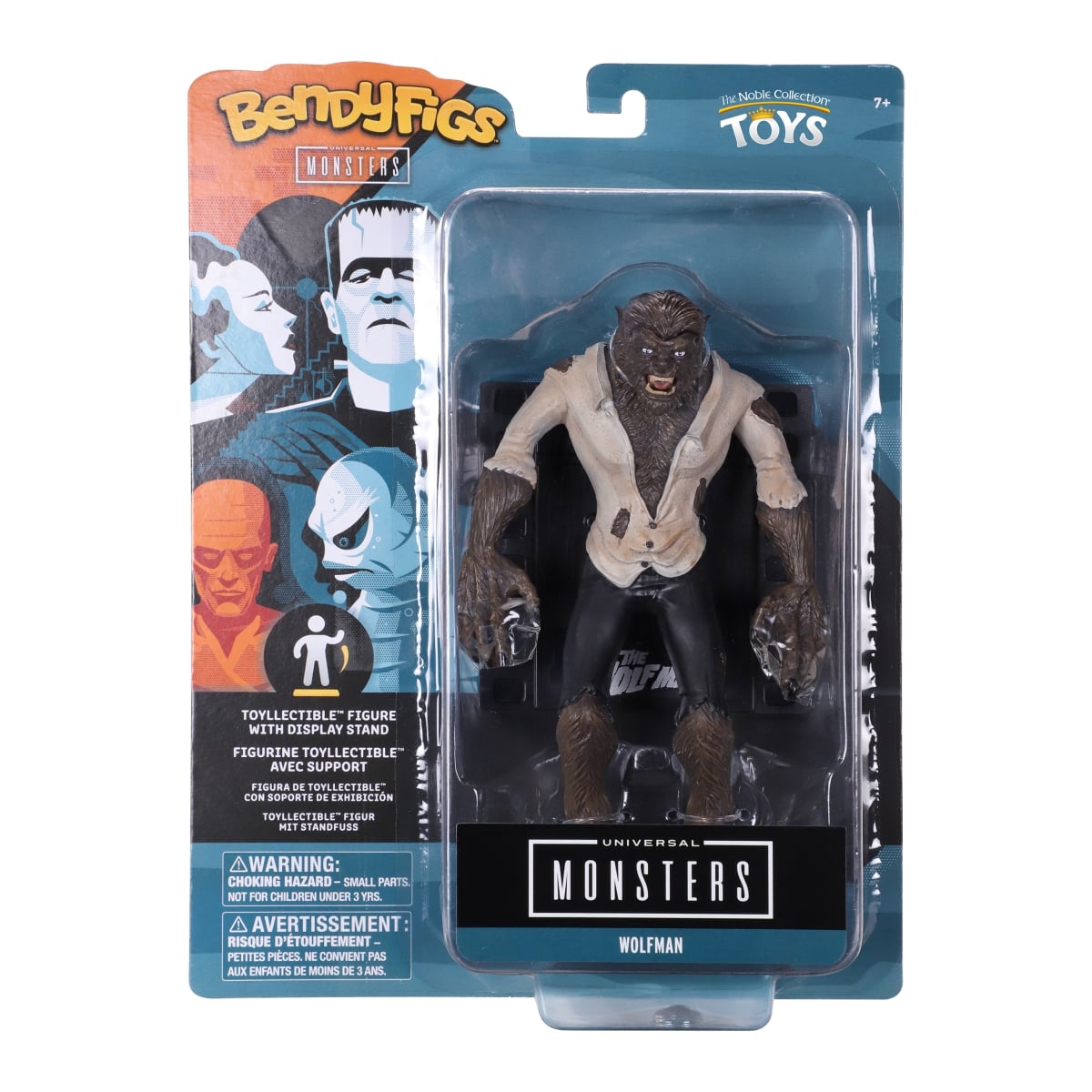 NOBLE COLLECTION Bendyfig Universal monsters Wolfman figurica - Slika 9