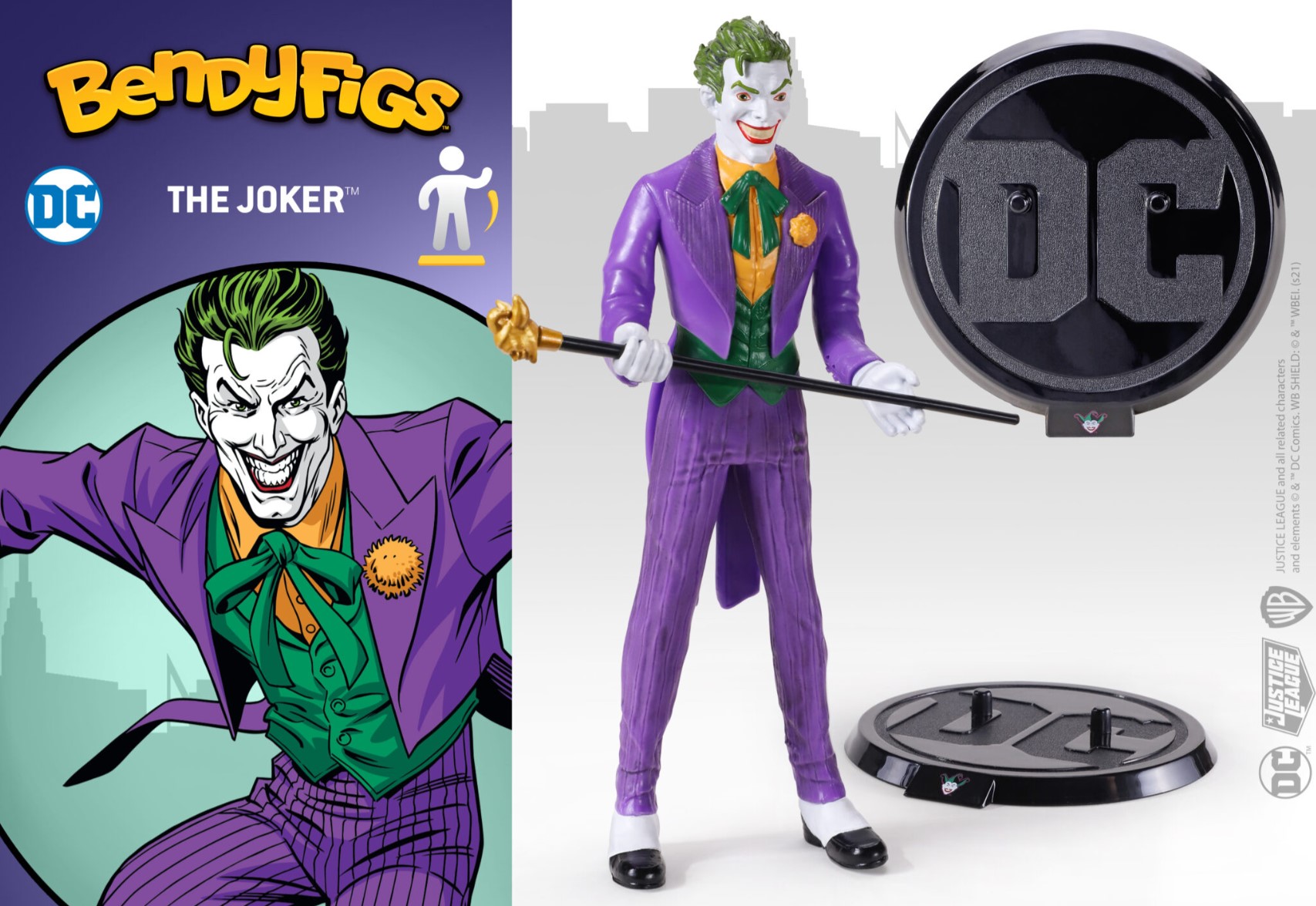 NOBLE COLLECTION Bendyfigs DC Batman (Comic) The Joker Figurine - Slika 2