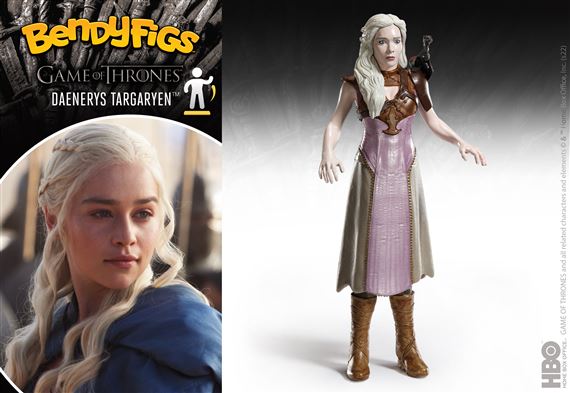 NOBLE COLLECTION Bendyfig Game of Thrones Daenerys Targaryen Figurine
