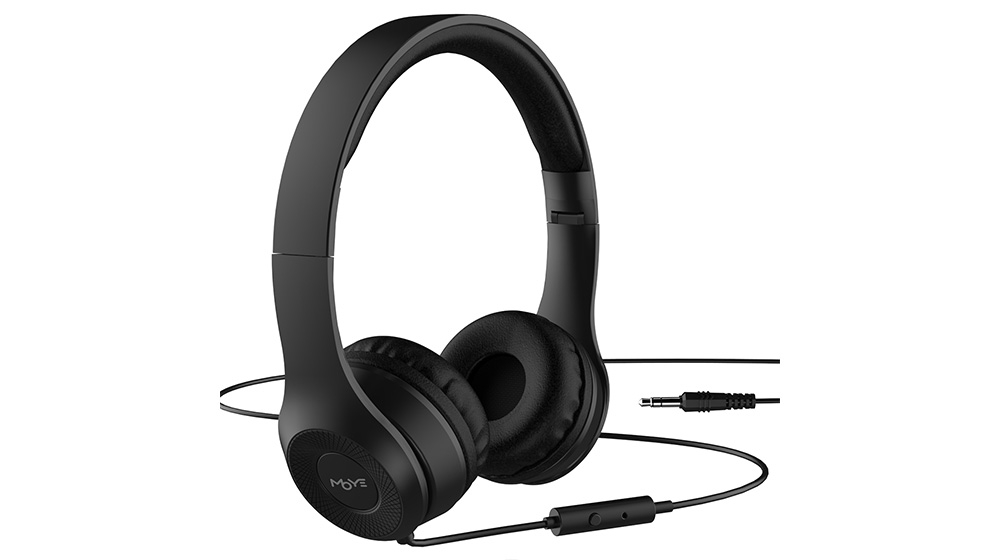 MOYE ENYO FOLDABLE HEADPHONES WITH MICROPHONE BLACK - Slika 3