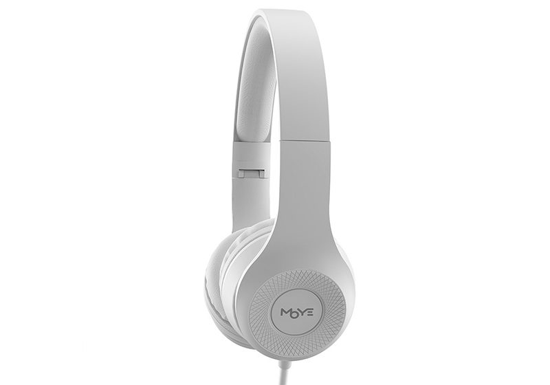 MOYE ENYO FOLDABLE HEADPHONES WITH MICROPHONE LIGHT GRAY