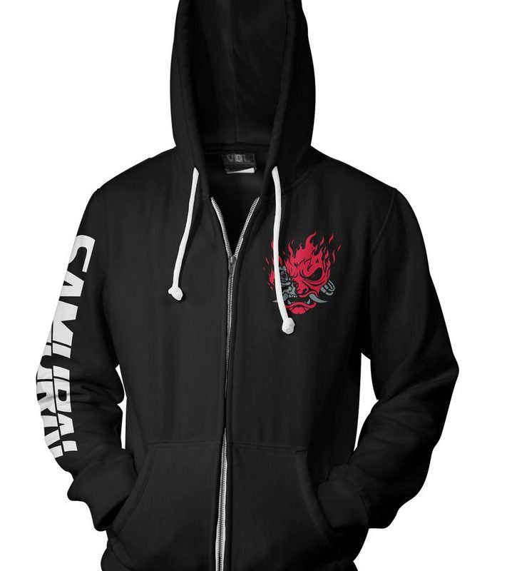 JINX CYBERPUNK 2077 BIGGEST FAN ZIP-UP HOODIE ČRN XL