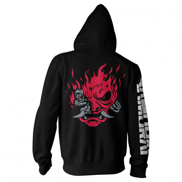 JINX CYBERPUNK 2077 BIGGEST FAN ZIP-UP HOODIE ČRN XL - Slika 2