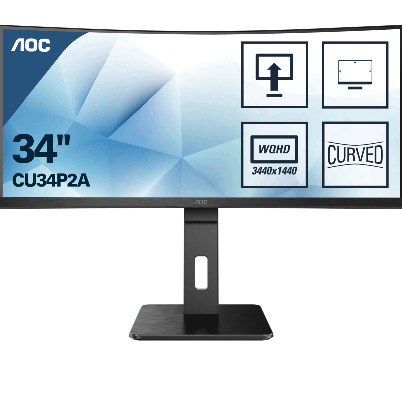 AOC CU34P2A, 34", 2xHDMI, DP, UWQHD, 100Hz