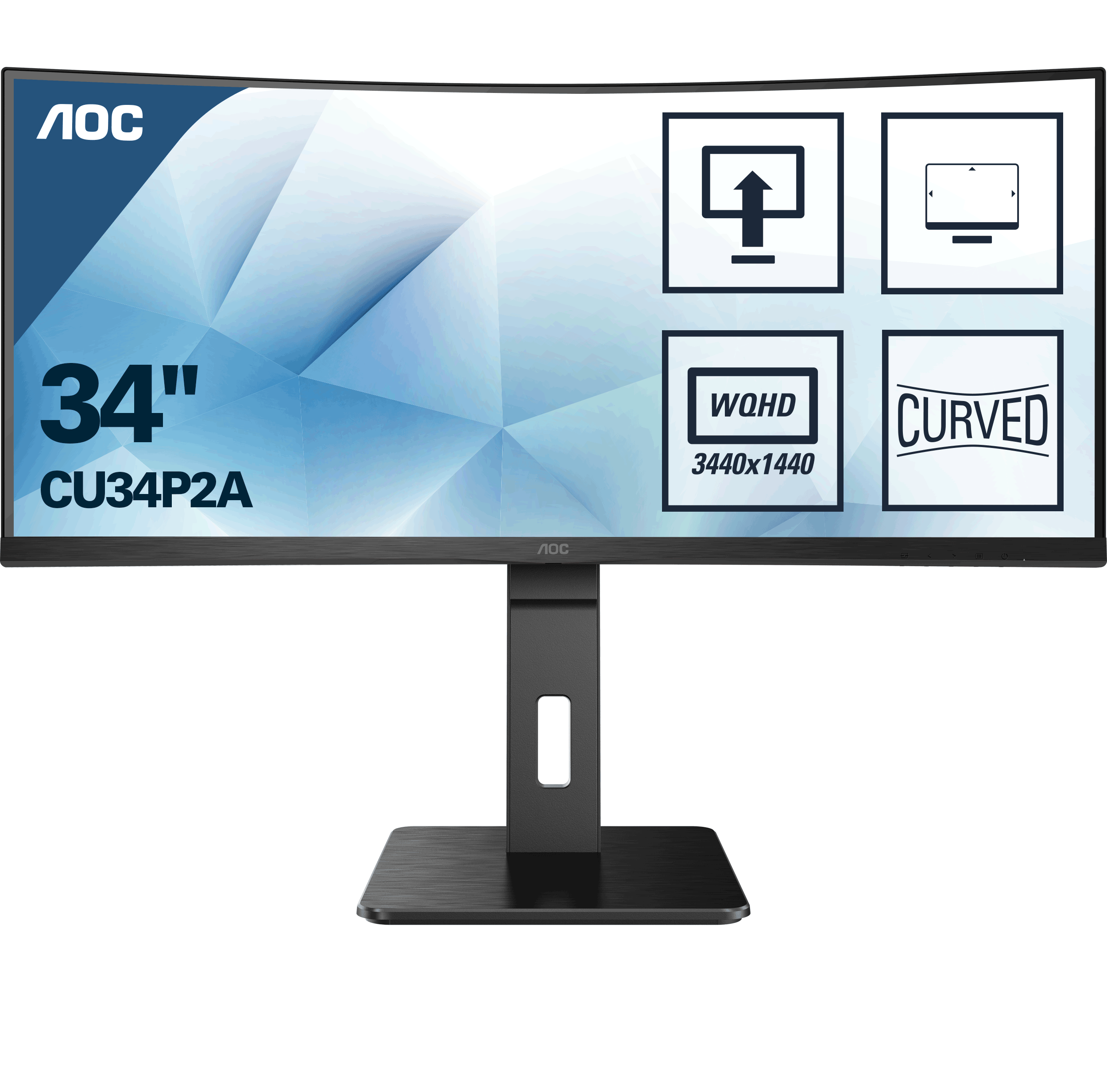 AOC CU34P2A, 34", 2xHDMI, DP, UWQHD, 100Hz