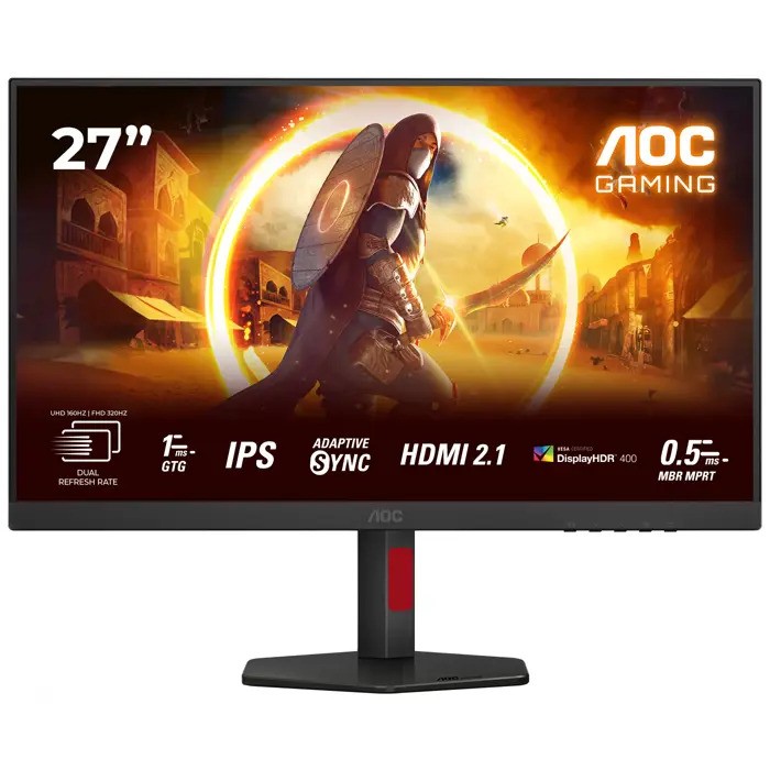 AOC U27G4R 27", FHD/4K, 160/320Hz, HDMI2.1, HAS