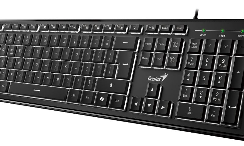 Genius SlimStar 820, tipkovnica, USB, crna