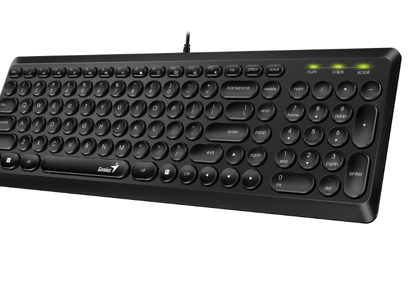 Genius SlimStar Q200, tipkovnica, USB, crna