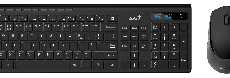 Genius SlimStar 8230, bež. tipkovnica i miš,silent