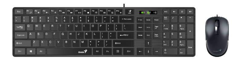 Genius SlimStar Combo 126, tipkovnica+miš, USB