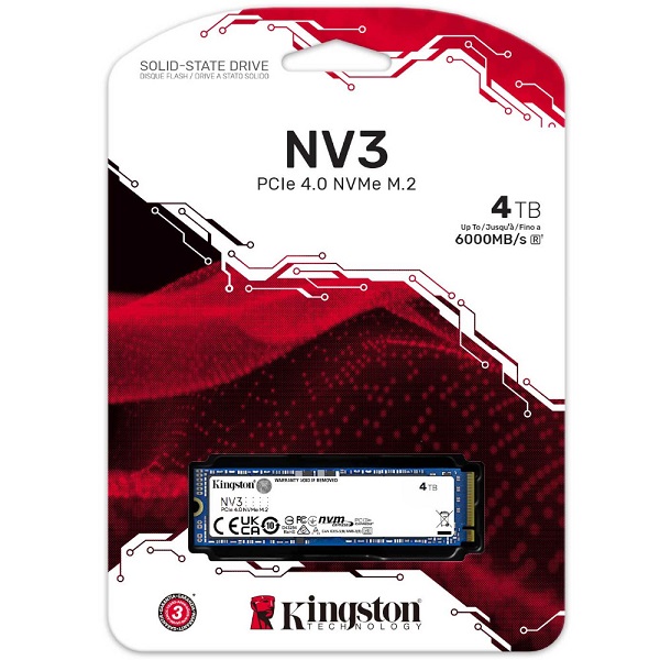 Kingston NV3 NVMe 500GB,R5000/W3000, M.2 2280