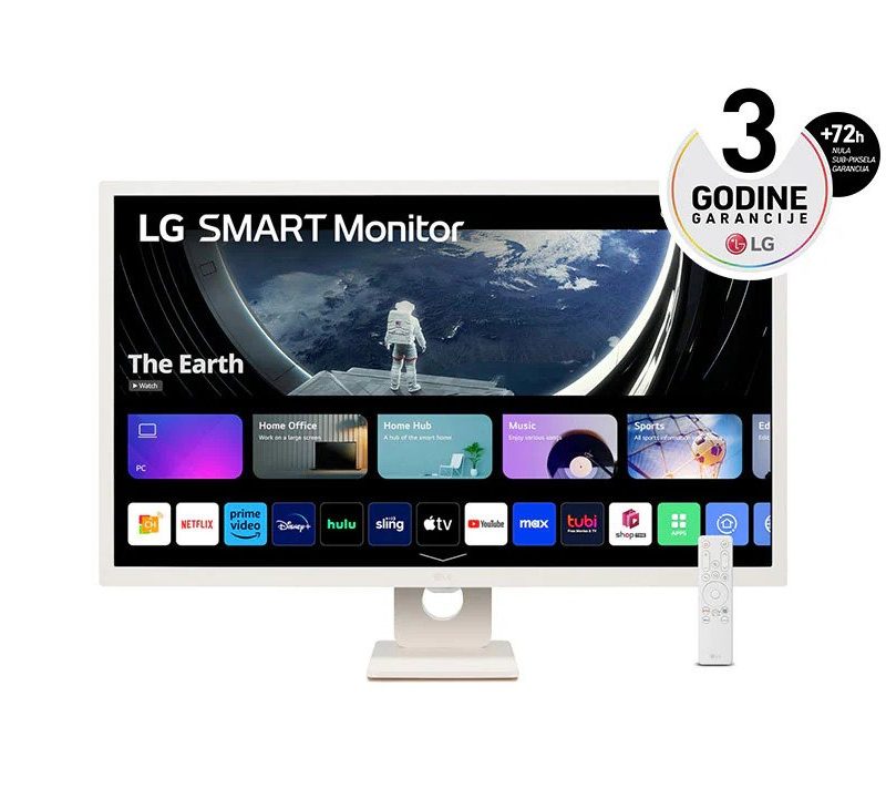 LG 32SR50F-W, 32" Smart monitor, 2xHDMI, zvuč.