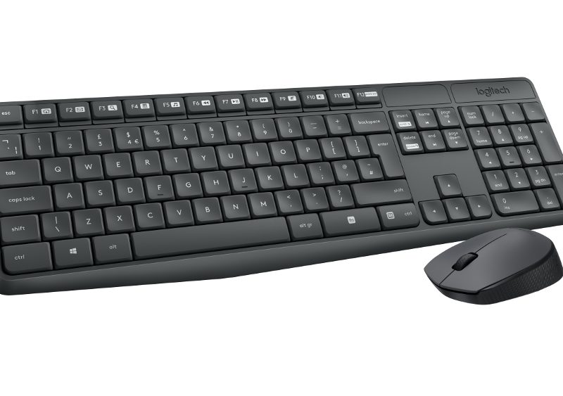 Logitech MK235 bežična tipkovnica i miš, tamnosiva